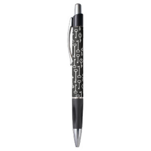 Victorian black & white Keys Pen