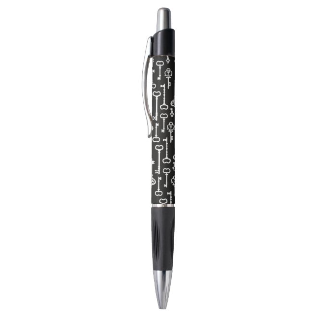 Victorian black & white Keys Pen (Top (Vertical))