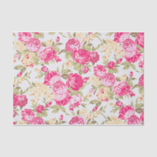 Victorian Blooming Roses Floral Tissue Paper