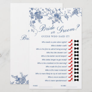 Victorian Blue French Garden Bridal Shower Game