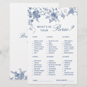 Victorian Blue French Garden Bridal Shower Game