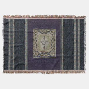 Victorian Book Binding Wuthering Heights Throw Blanket