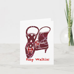 Victorian boots, Keep Walkin! blank note card