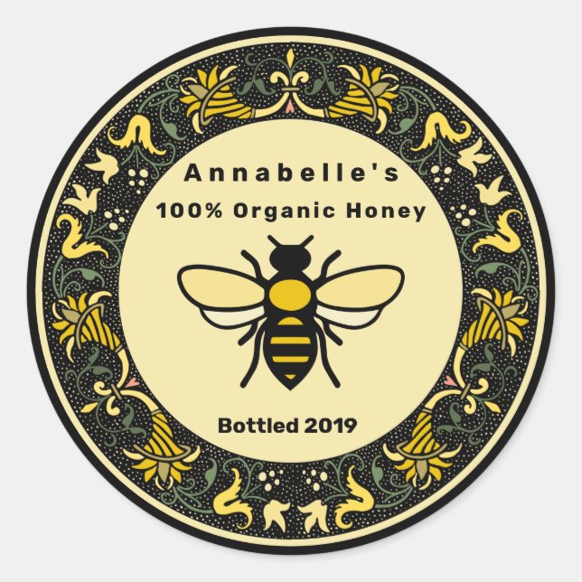 Victorian Border Honey Label 2 (Front)