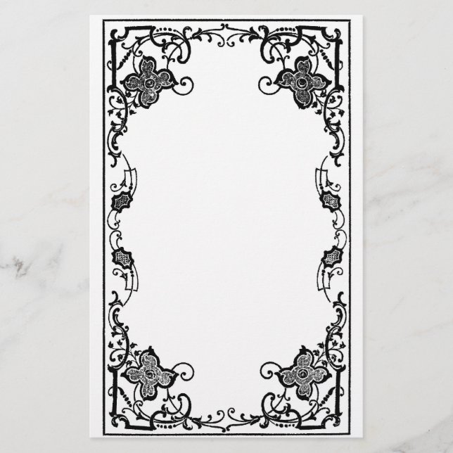 Victorian Border Stationary Stationery (Front)