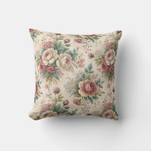 Victorian Botanical Chintz English Rose Pattern