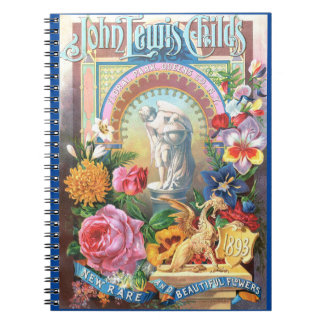 Victorian Botanical Seed Catalogue Cover Notebook