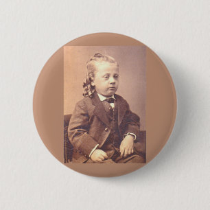 Victorian boy with unfortunate hair style 2 inch round button