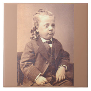 Victorian boy with unfortunate hair style tile