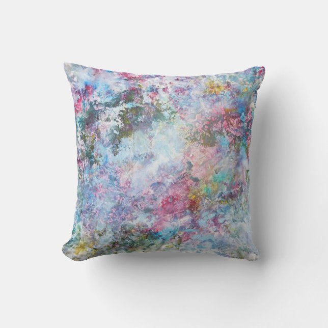 Victorian Breath of Spring Desing Throw Pillow (Front)