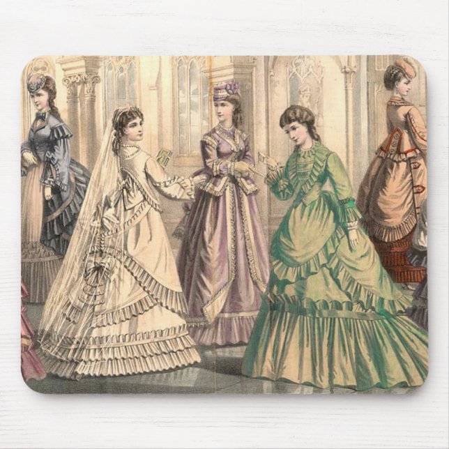 Victorian Bride and Attendants Mouse Pad (Front)