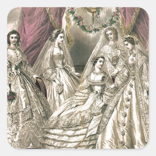 Victorian Brides Square Sticker