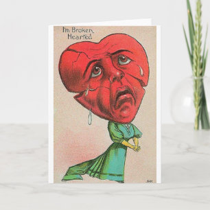 Victorian Broken Heart Valentine's Day Card