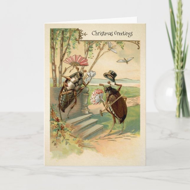 Victorian Bugs Holiday Card (Front)