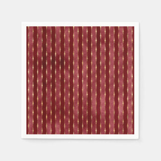 Victorian Burgundy and Gold Stripe Napkin