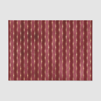 Victorian Burgundy and Gold Stripe Tissue Paper