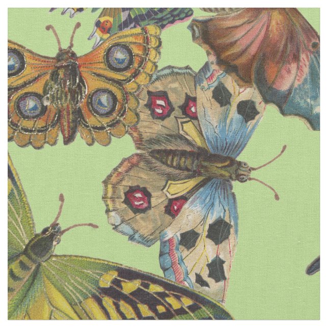 Victorian Butterflies Fabric (Close Up)