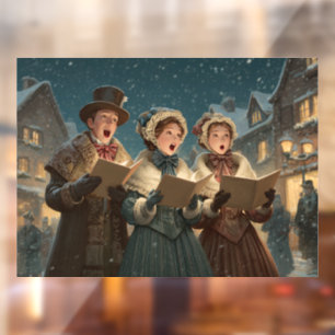 Victorian Carolers Window Cling