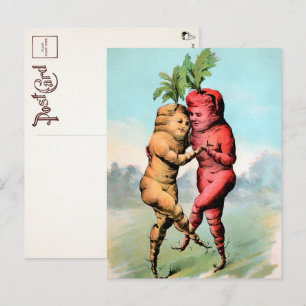 Victorian Carrot Dance Postcard