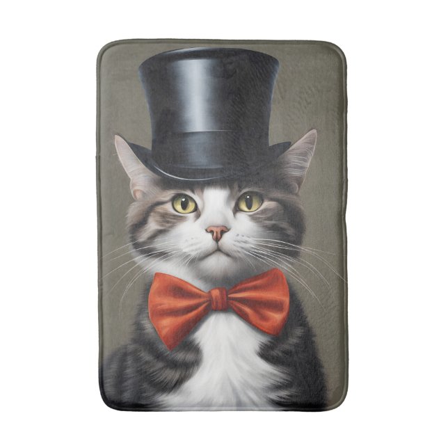 Victorian Cat Bath Mat (Front Vertical)