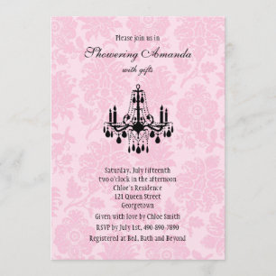Victorian Chandelier Bridal Shower Invitation