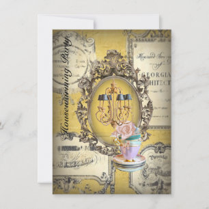 victorian chandelier new home housewarming party invitation