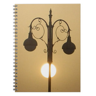 Victorian Charm: Vintage Streetlight Lamp Posts Notebook