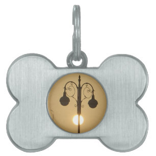 Victorian Charm: Vintage Streetlight Lamp Posts Pet Tag