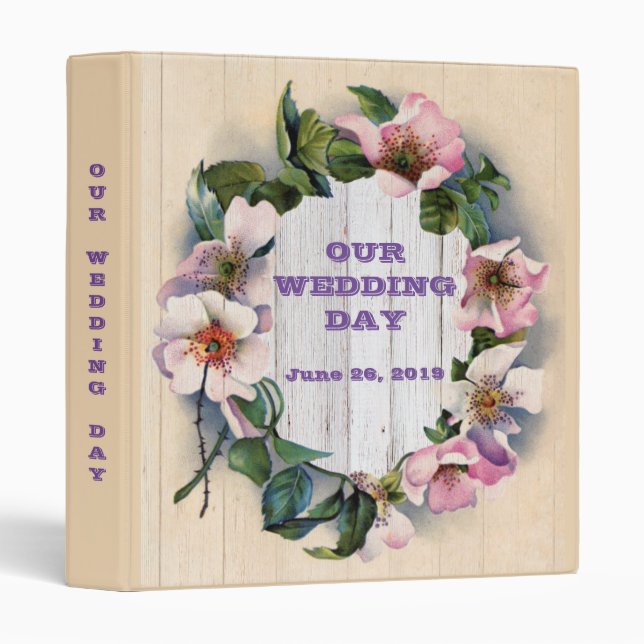 Victorian Charm Wedding Photo Album 3 Ring Binder (Front/Spine)