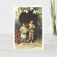 Victorian Children Birthday Card