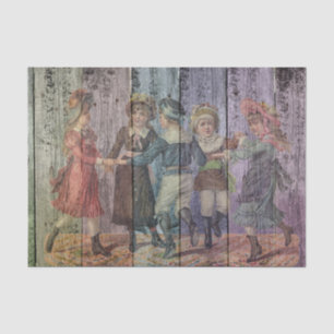 Victorian Children Dancing Tissue Paper