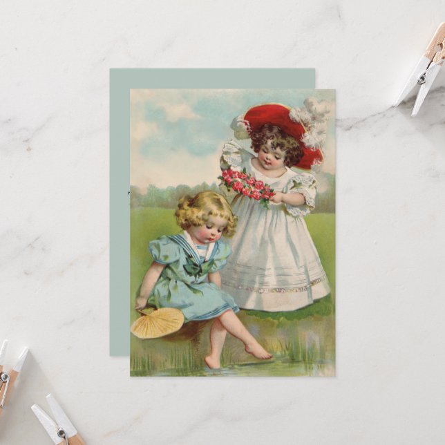 Victorian Children Invitation (Front/Back In Situ)