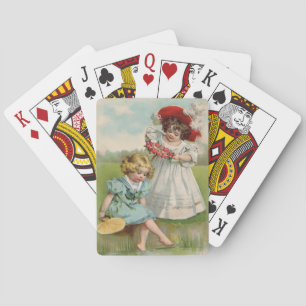 Victorian Children Playing Cards
