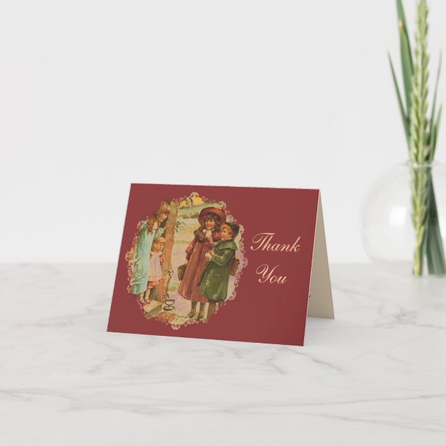 Victorian Children Thank You Card (Front)
