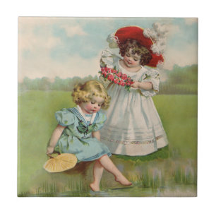 Victorian Children Tile
