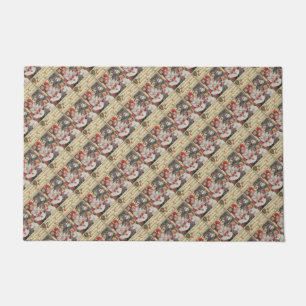 Victorian Children Vintage Christmas Door Mat