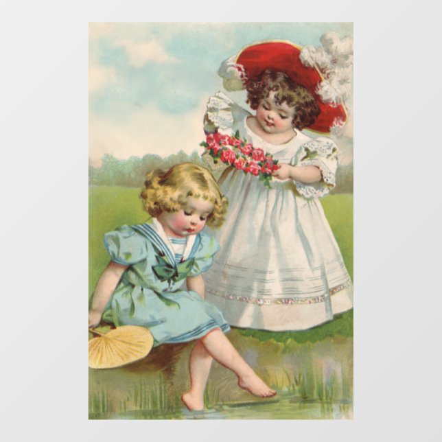 Victorian Children Window Cling (Sheet)