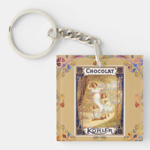 Victorian chocolate advertisement elegant  keychain