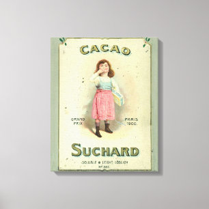 Victorian Chocolate Kiss Girl Sugar Canvas Print