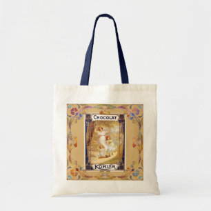 Victorian chocolate label tote bag