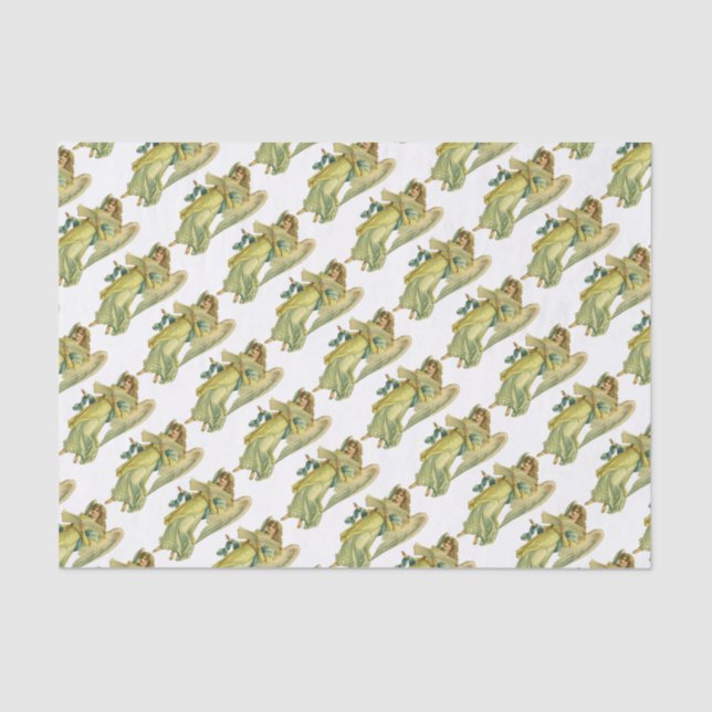 Victorian Christmas Angel, Gloria in Excelsis Deo Tissue Paper (Front)