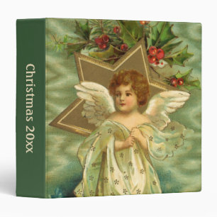 Victorian Christmas Angel with Vintage Gold Star Binder
