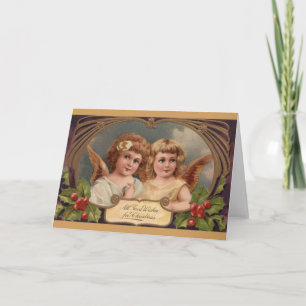Victorian Christmas Angels Greeting Card