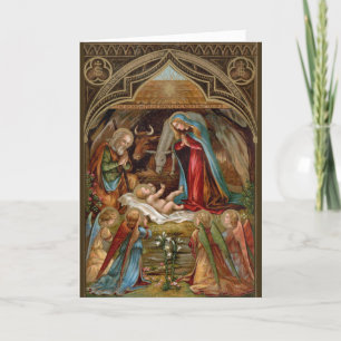 Victorian Christmas Card Nativity