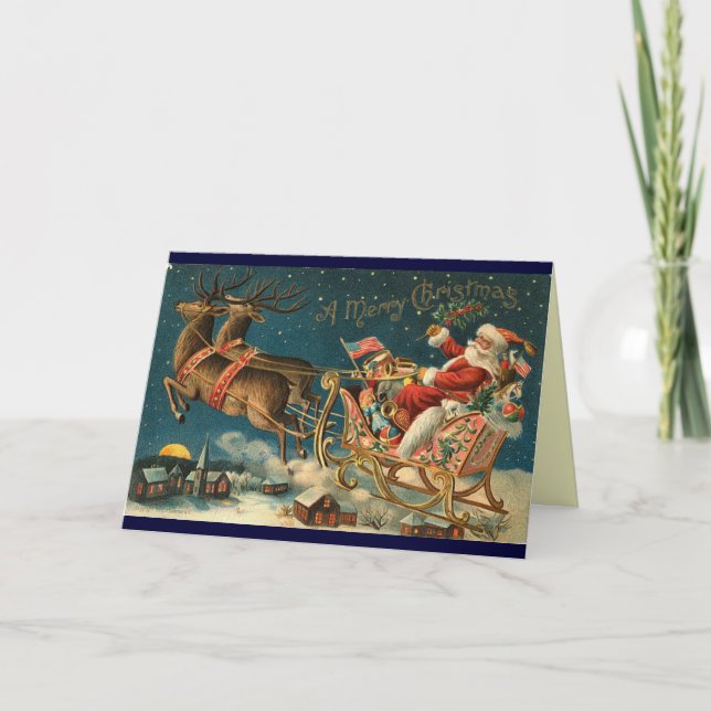 Victorian Christmas Card - Santa (Front)