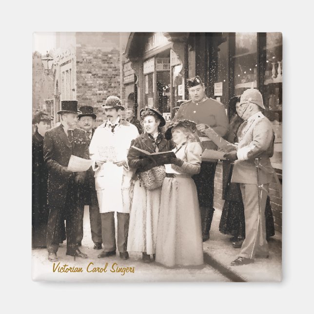 VICTORIAN CHRISTMAS CAROL SINGERS MAGNET (Front)