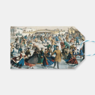 Victorian Christmas Central Park Currier & Ives Gift Tags