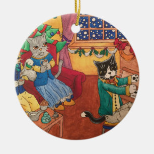 Victorian Christmas Ceramic Ornament
