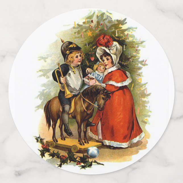 Victorian Christmas Children Confetti (Large Front)
