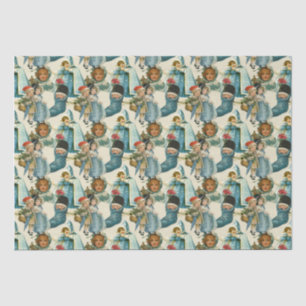 Victorian Christmas Children  Tissue Paper